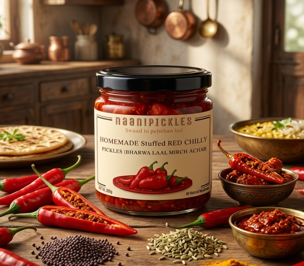 stuffed-red-chilly-pickle-bharwa-laal-mirch-ka-achar